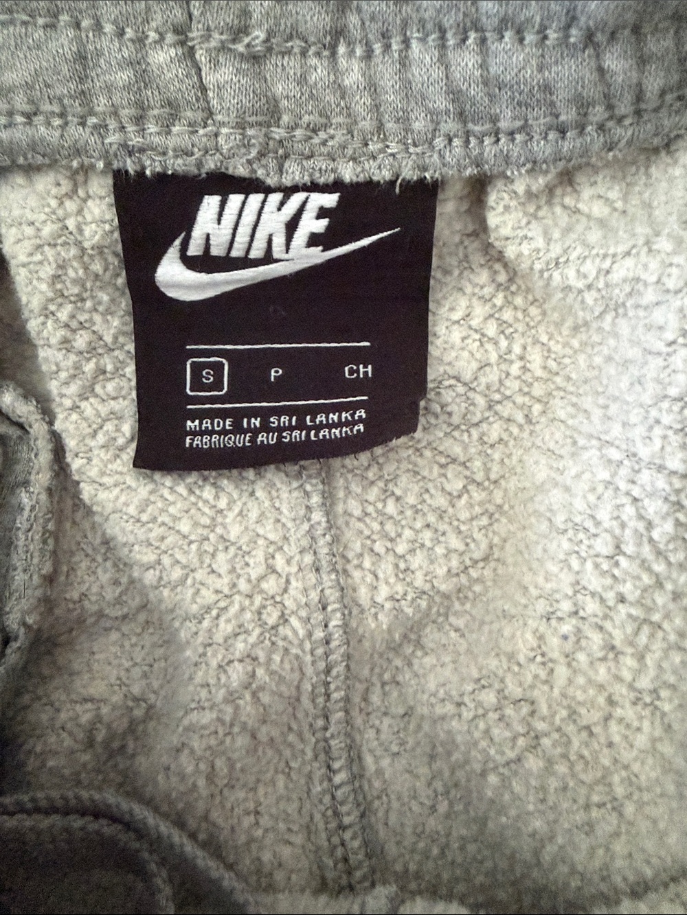 Nike Youth Gray Fleece Joggers with White Swoosh - Picture 3 of 4